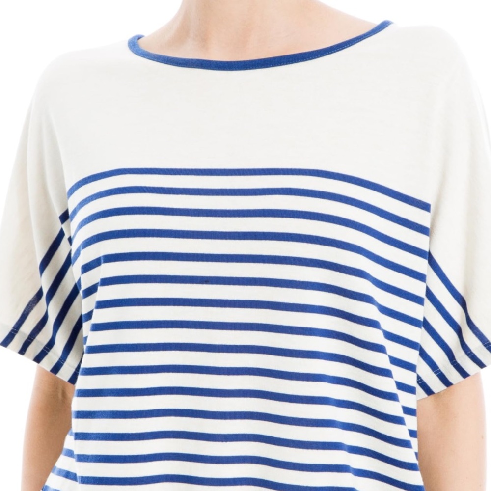 Max Studio Stripe Flowy Top